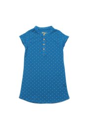 Polka Dots Polo Shift Dress BLUE (Girl's Dress)