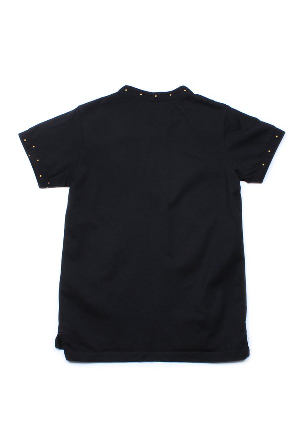 Polka Dots Trims Polo T-Shirt BLACK (Boy's T-Shirt)