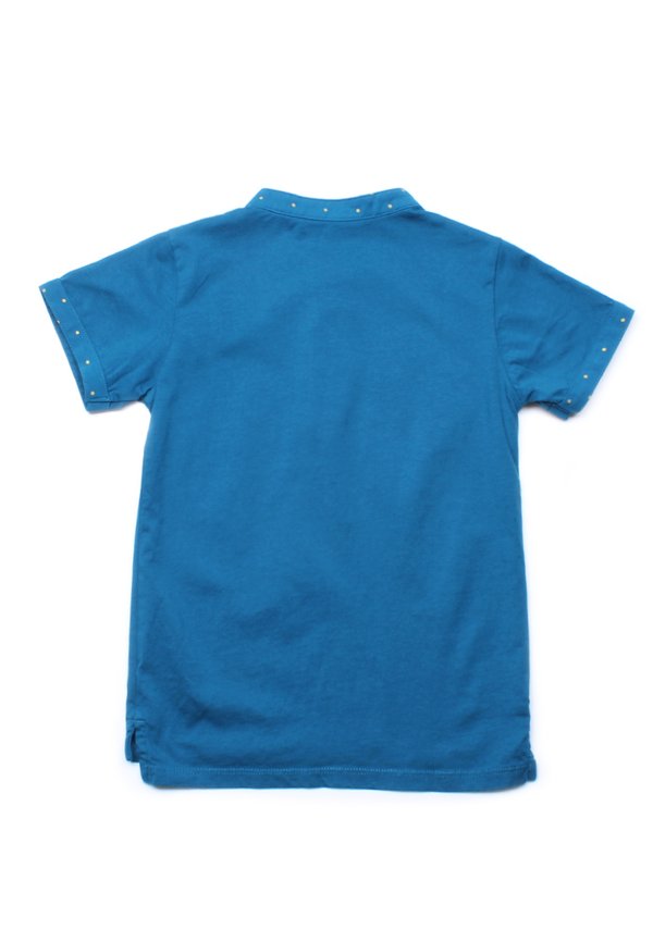 Polka Dots Trims Polo T-Shirt BLUE (Boy's T-Shirt)