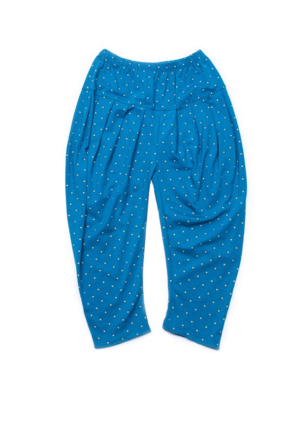 Polka Dots Print Harem Pants BLUE (Girl's Bottom)