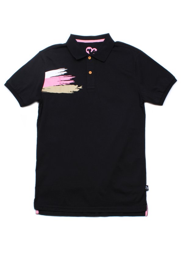 Paint Brush Polo T-Shirt BLACK (Men's Polo)