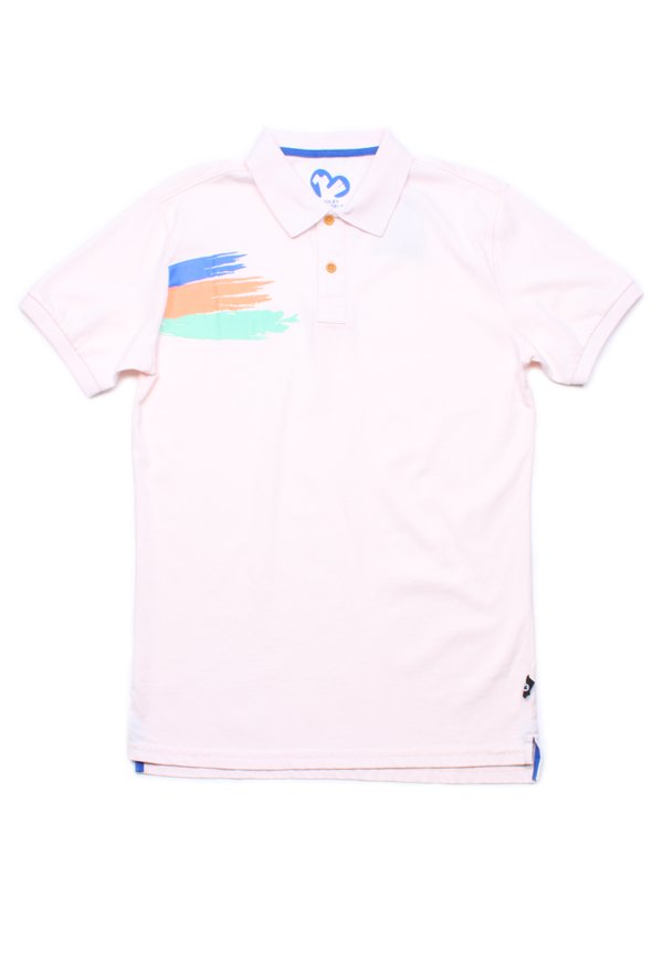 Paint Brush Polo T-Shirt PINK (Men's Polo)
