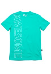 Vertical AWESOME T-Shirt CYAN (Men's T-Shirt)