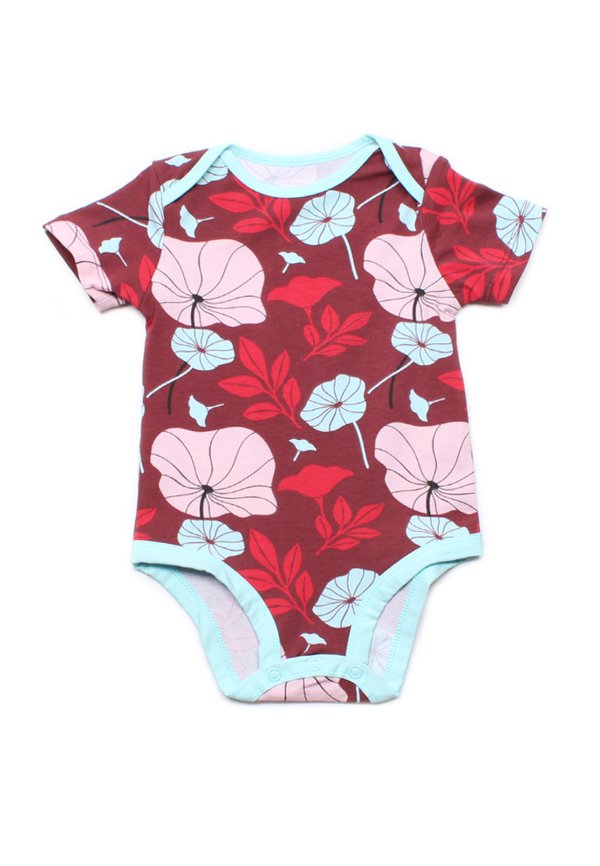 Lotus Foliage Print Romper RED (Baby Romper)