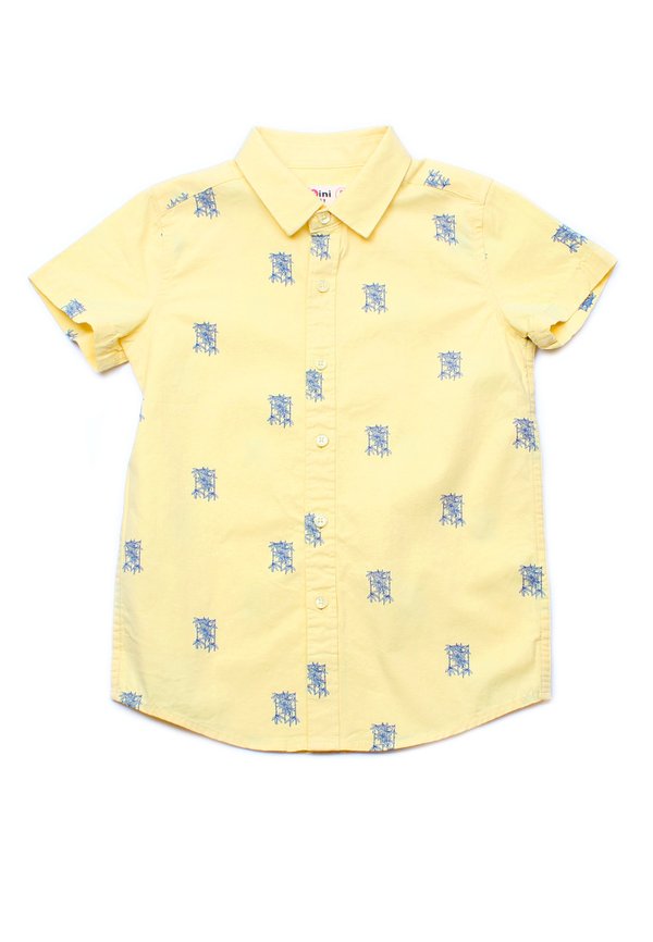 Bamboo Print Short Sleeve Shirt YELLOW (Boy's Shirt)