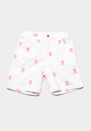 Bamboo Print Shorts WHITE (Boy's Shorts)