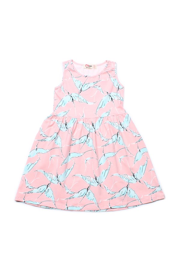 Birds Print Dress PINK (Girl's Dress)