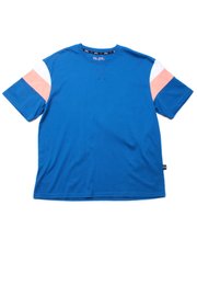 Colour Block Oversized T-Shirt BLUE (Men's T-Shirt)