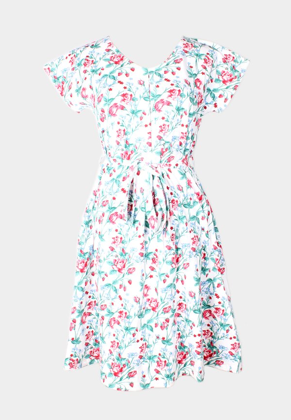 Floral Print Flare Dress WHITE (Ladies' Dress)