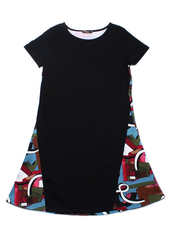 Abstract Art Shift Dress BLACK (Ladies' Dress)