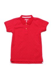 Polka Dot Polo T-Shirt RED (Boy's T-Shirt)