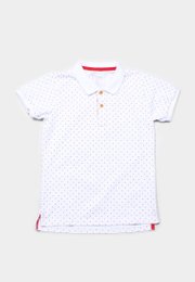 Polka Dot Polo T-Shirt WHITE (Boy's T-Shirt)