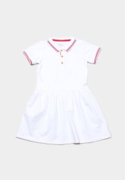 Twin Tipped Polo Dress WHITE (Girl's Dress)