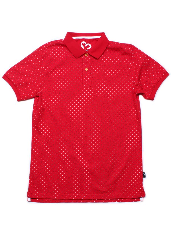 Polka Dot Polo T-Shirt RED (Men's Polo)