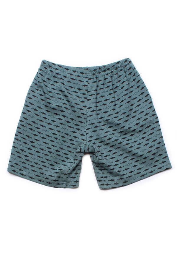 Shark Prints Drawstring Shorts GREY (Boy's Shorts)