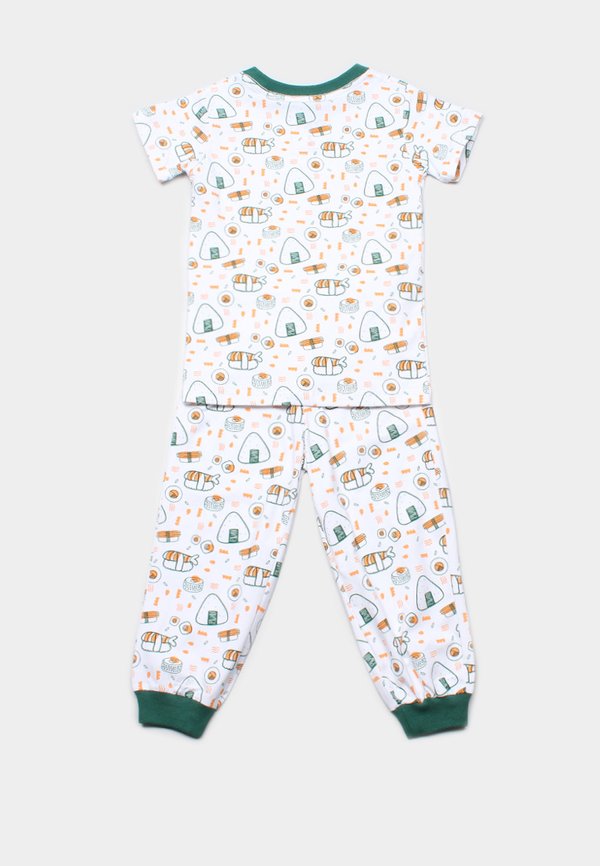 Sushi Print Pyjamas Set WHITE/GREEN (Kids' Pyjamas)