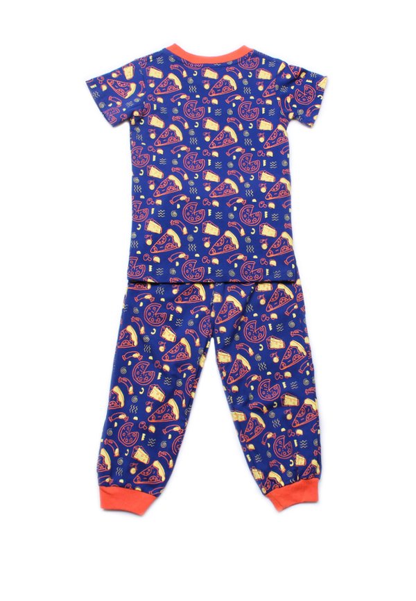 Pizza Print Pyjamas Set NAVY (Kids' Pyjamas)