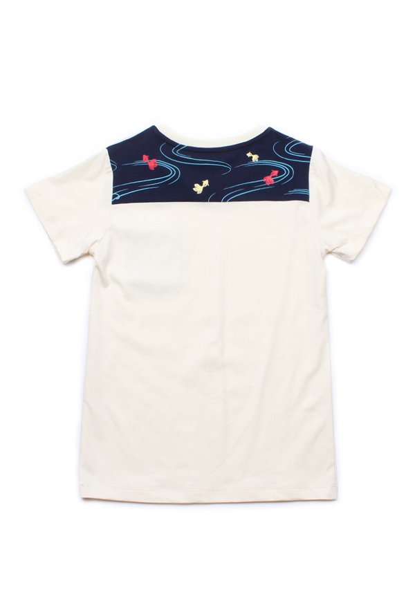 Fish Print Panel T-Shirt CREAM (Boy's T-Shirt)