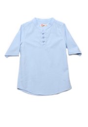 Oriental Styled 3/4 Sleeve Shirt BLUE (Boy's Shirt)