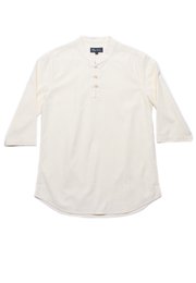 Oriental Styled 3/4 Sleeve Shirt CREAM (Men's Shirt)