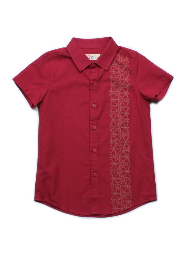 Ohayo Star Print Short Sleeve Shirt RED (Boy's Shirt)
