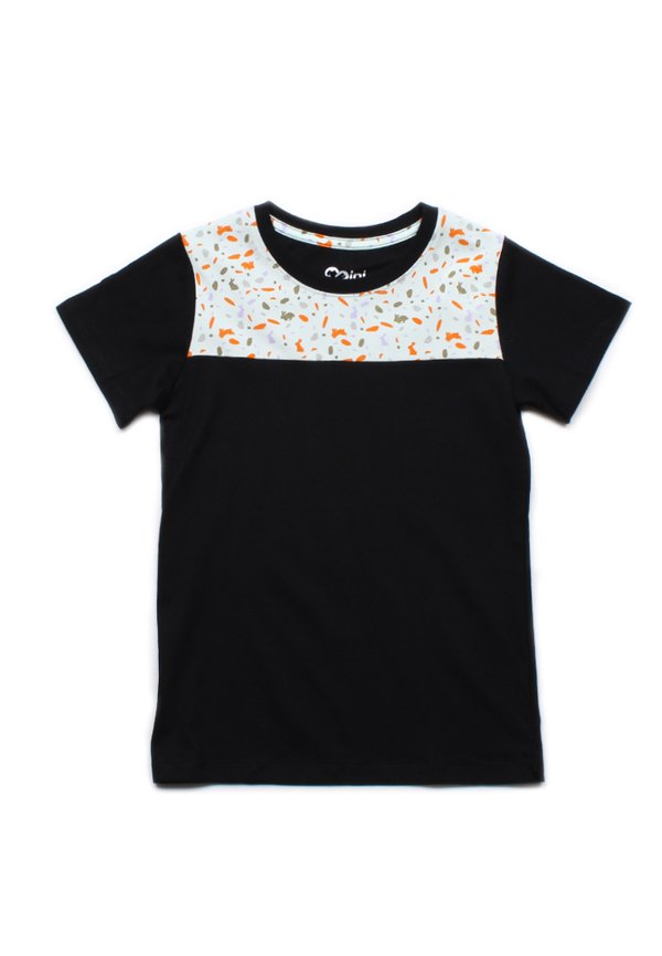 Terrazzo Bunny Panel T-Shirt BLACK (Boy's T-Shirt)