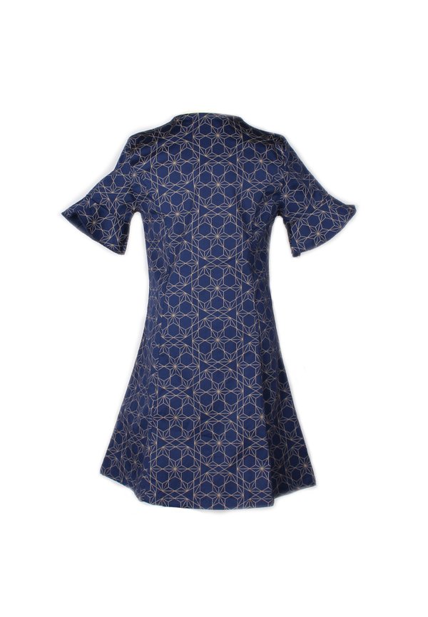 Ohayo Star Print-Button Down Dress BLUE (Girl's Dress)