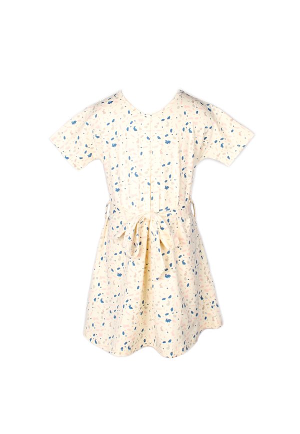 Terrazzo Bunny Print Flare Dress CREAM (Girl's Dress)