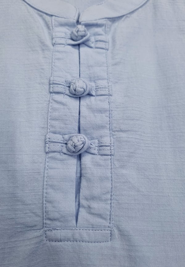 Oriental Styled 3/4 Sleeve Shirt BLUE (Men's Shirt)
