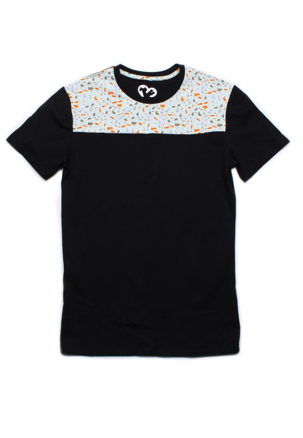 Terrazzo Bunny Panel T-Shirt BLACK (Men's T-Shirt)