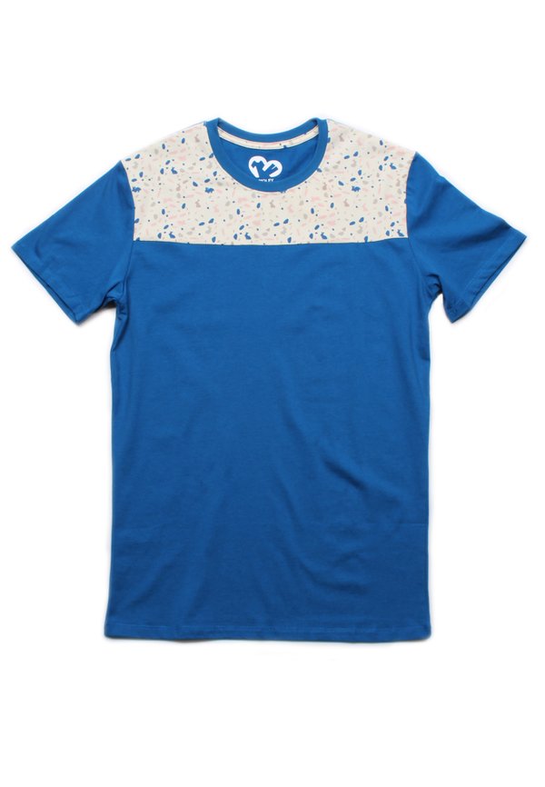 Terrazzo Bunny Panel T-Shirt BLUE (Men's T-Shirt)