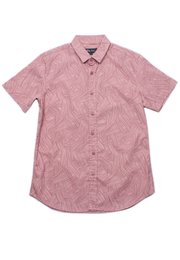 Weave Print Short Sleeve Shirt PINK (Men's Shirt)